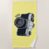 Cartoon filmcamera strandlaken (Voorkant)
