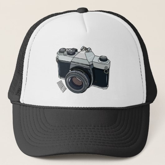 Cartoon filmcamera trucker pet (Voorkant)
