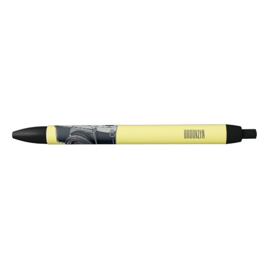 Cartoon filmcamera zwarte inkt pen (Voorkant)