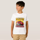 Cartoon Fire Truck T-shirt (Voorkant volledig)