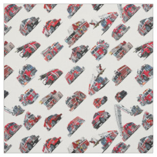 Cartoon Fire Trucks naadloos patroon Stof