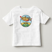 Cartoon Firefighting Plane Badge Kinder Shirts (Voorkant)
