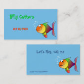 Cartoon Fish Children's Calling Card Contactkaartje (Voorkant / Achterkant)