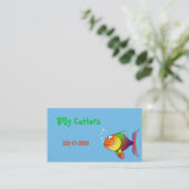 Cartoon Fish Children's Calling Card Contactkaartje (Staand voorkant)