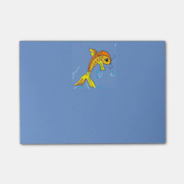 cartoon fish post-it note
