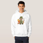 Cartoon Fisherman met Big Catch Funny Gevist Hoodie (Voorkant volledig)