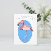 Cartoon Flamingo Bedankt Briefkaart (Staand voorkant)