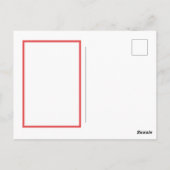 Cartoon Flamingo Dank je Briefkaart (Achterkant)