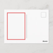 Cartoon Flamingo Dank u Briefkaart (Achterkant)