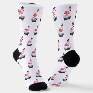 Cartoon Flamingo Patroon Sokken