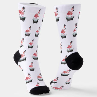 Cartoon Flamingo Pattern Sokken