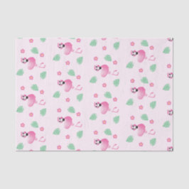 Cartoon Flamingo Tropical Flowers Patroze Tissuepapier