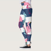 Cartoon Flamingo's: Zomer Tropisch . Leggings (Links)