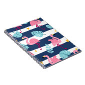 Cartoon Flamingo's: Zomer Tropisch . Notitieboek (Rechterzijde)