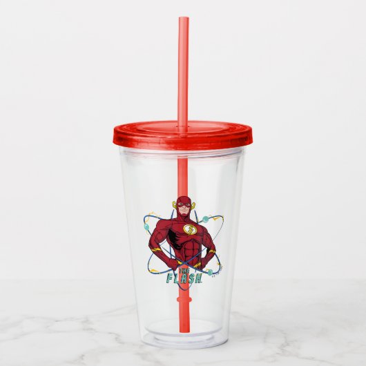 Cartoon Flash atoomgrafisch Acryl Drinkbeker (Voorkant)