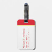 Cartoon Flash atoomgrafisch Bagagelabel (Achterkant verticaal)