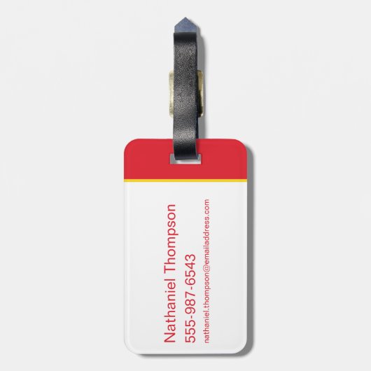 Cartoon Flash atoomgrafisch Bagagelabel (Achterkant verticaal)