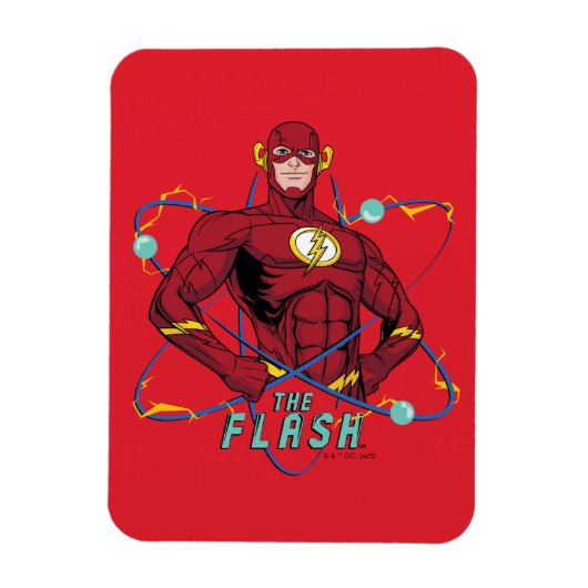 Cartoon Flash atoomgrafisch Magneet (Verticaal)