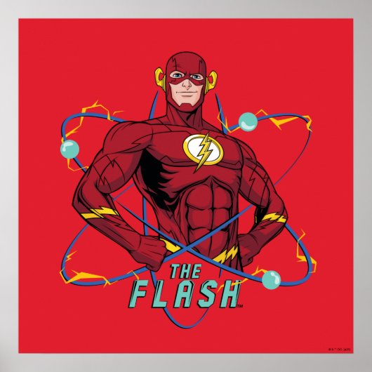 Cartoon Flash atoomgrafisch Poster (Voorkant)