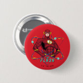 Cartoon Flash atoomgrafisch Ronde Button 5,7 Cm (Voorkant /achterkant)