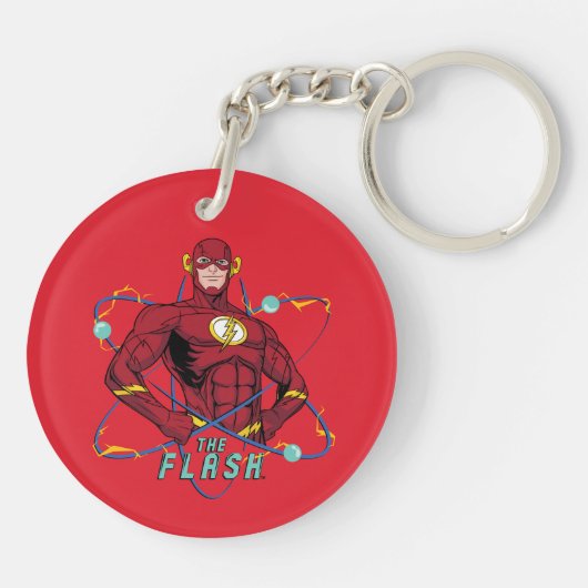 Cartoon Flash atoomgrafisch Sleutelhanger (Achterkant)