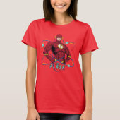 Cartoon Flash atoomgrafisch T-shirt (Voorkant)