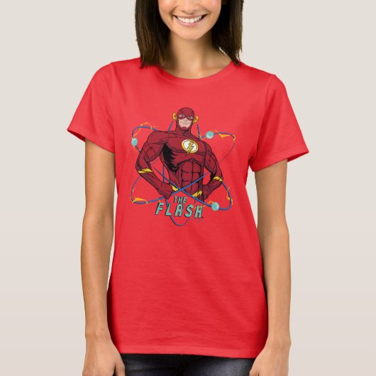 Cartoon Flash atoomgrafisch T-shirt (Voorkant)