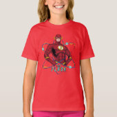 Cartoon Flash atoomgrafisch T-shirt (Voorkant)