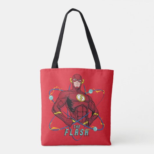 Cartoon Flash atoomgrafisch Tote Bag (Achterkant)