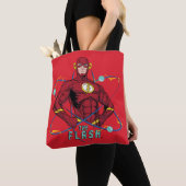 Cartoon Flash atoomgrafisch Tote Bag (Dichtbij)