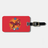 Cartoon Flash Laboratory Running Graphic Bagagelabel (Voorkant horizontaal)