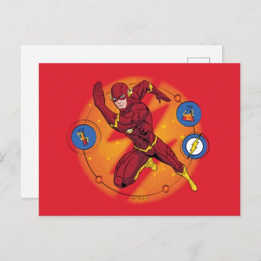 Cartoon Flash Laboratory Running Graphic Briefkaart (Voorkant / Achterkant)