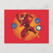 Cartoon Flash Laboratory Running Graphic Briefkaart (Voorkant)