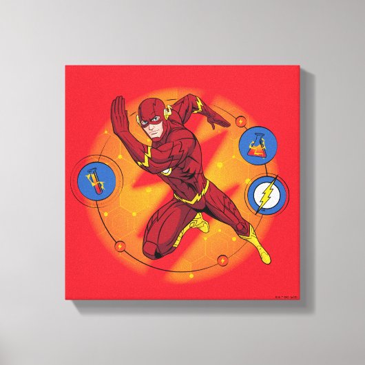 Cartoon Flash Laboratory Running Graphic Canvas Afdruk (Voorkant)