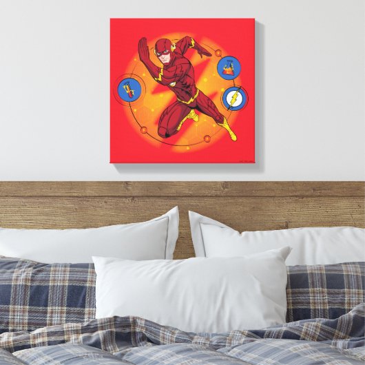 Cartoon Flash Laboratory Running Graphic Canvas Afdruk (Insitu (Slaapkamer))