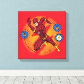 Cartoon Flash Laboratory Running Graphic Canvas Afdruk (Insitu (Houten vloer))