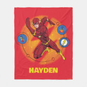 Cartoon Flash Laboratory Running Graphic Fleece Deken (Voorkant)