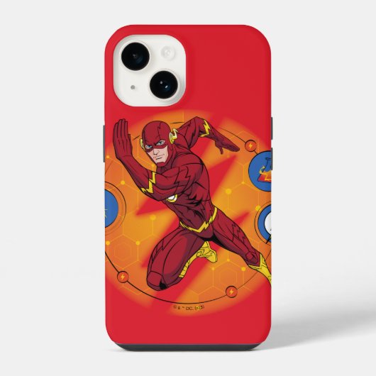 Cartoon Flash Laboratory Running Graphic iPhone Hoesje (Achterkant)