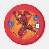 Cartoon Flash Laboratory Running Graphic Magneet (Voorkant)