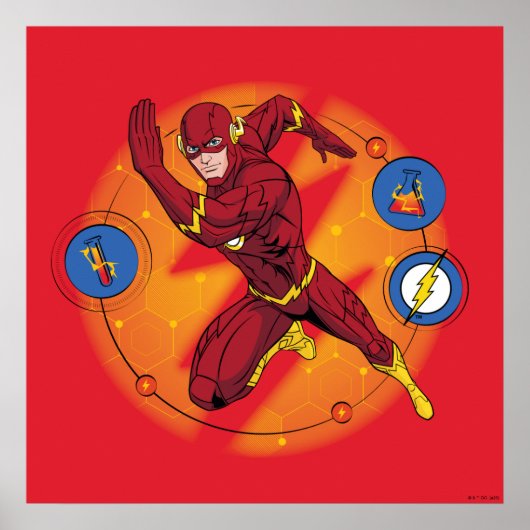 Cartoon Flash Laboratory Running Graphic Poster (Voorkant)