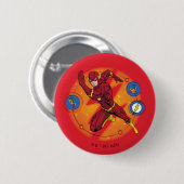 Cartoon Flash Laboratory Running Graphic Ronde Button 5,7 Cm (Voorkant /achterkant)