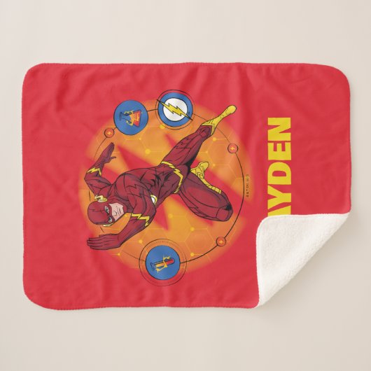 Cartoon Flash Laboratory Running Graphic Sherpa Deken (Voorkant (horizontaal))