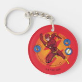 Cartoon Flash Laboratory Running Graphic Sleutelhanger (Voorkant)