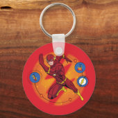 Cartoon Flash Laboratory Running Graphic Sleutelhanger (Achterkant)