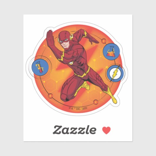 Cartoon Flash Laboratory Running Graphic Sticker (Vel)