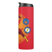 Cartoon Flash Laboratory Running Graphic Thermosbeker (Geroteerd rechts)