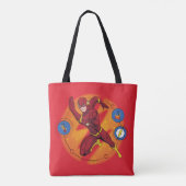 Cartoon Flash Laboratory Running Graphic Tote Bag (Achterkant)