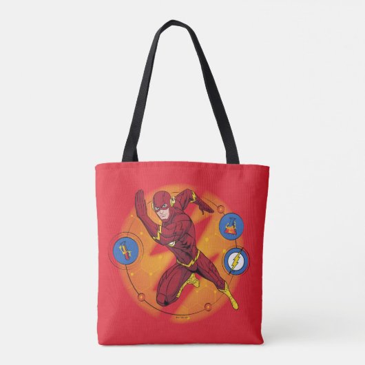 Cartoon Flash Laboratory Running Graphic Tote Bag (Achterkant)