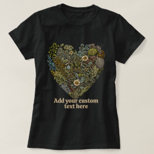 Cartoon Floral Cottagecore, Bloemenliefhebber T-shirt