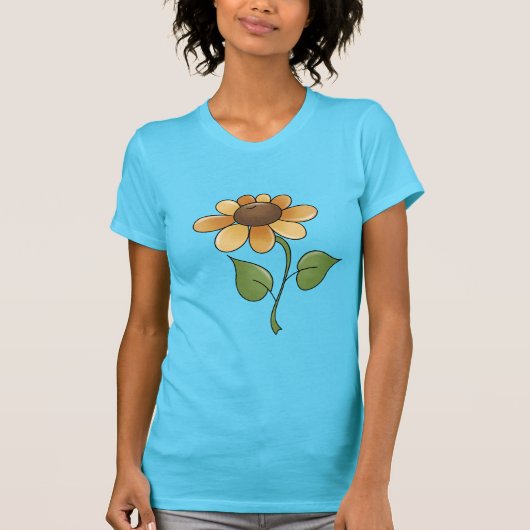 Cartoon Floral maakt T-shirt leuk (Voorkant)